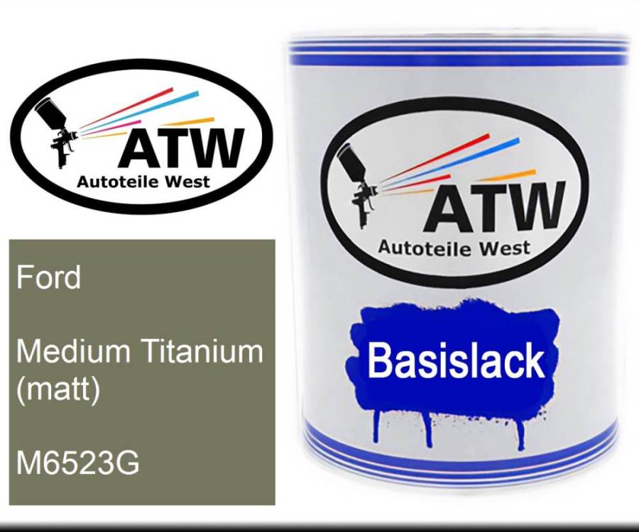 Ford, Medium Titanium (matt), M6523G: 1L Lackdose, von ATW Autoteile West.